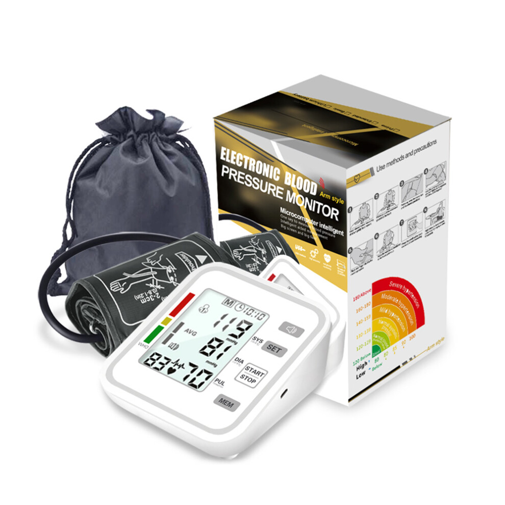 Upper Arm Automatic Blood Pressure Monitor with Large LCD Digital