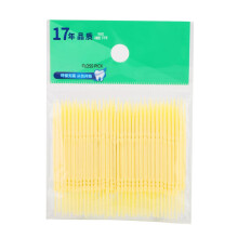 100st dubbele tanden floss pick geel