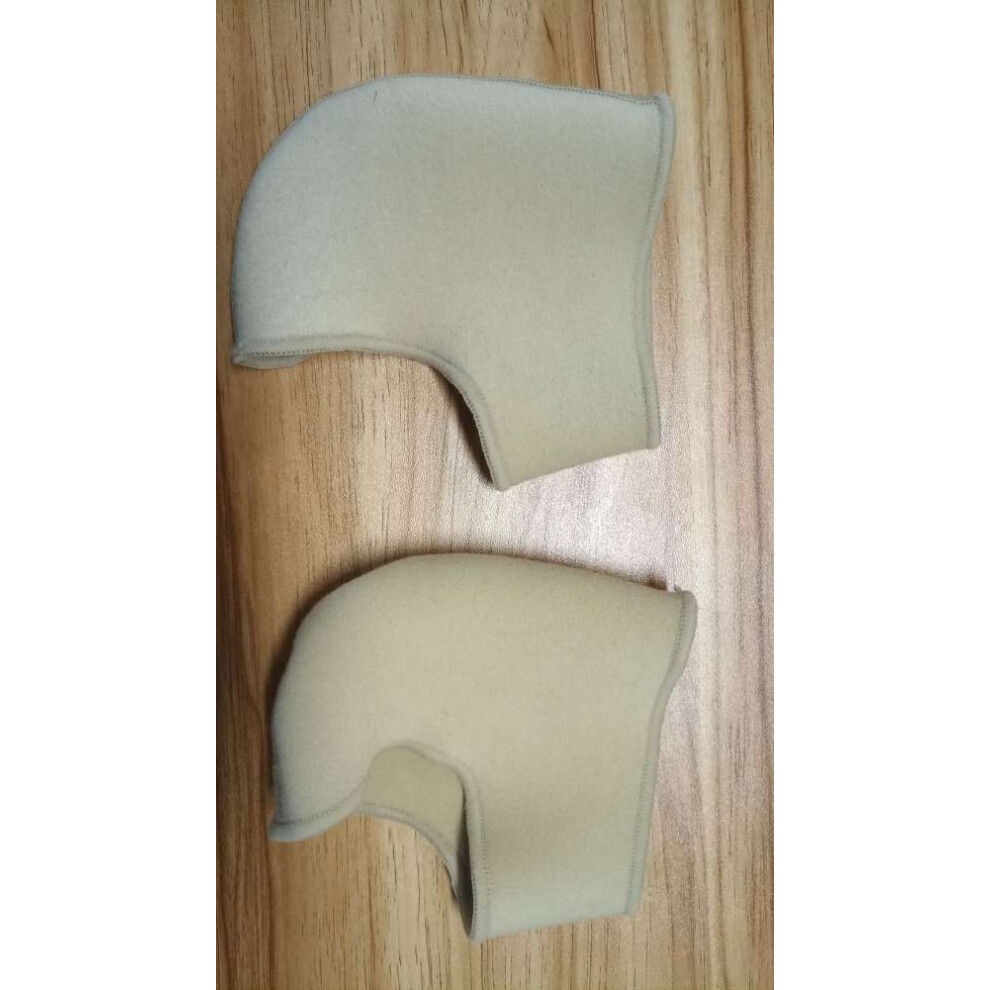 Skin color plush cloth silicone heel pad large size (a pair of sold)