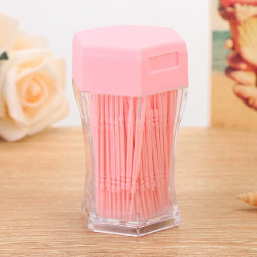 200pcs Double Head Toothpicks Pink 2
