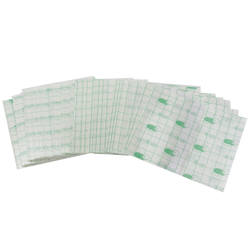 100pcs Transparent Waterproof Tape PU Film Anti Allergic (10 x 12cm)