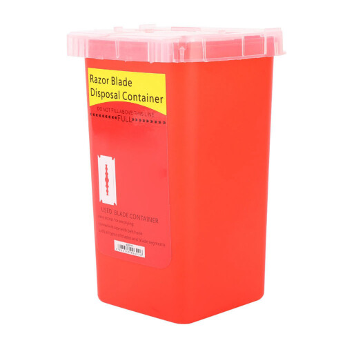 Disposal Container Case Waste Tattoo Blade Syringe Needle Storage Red 1