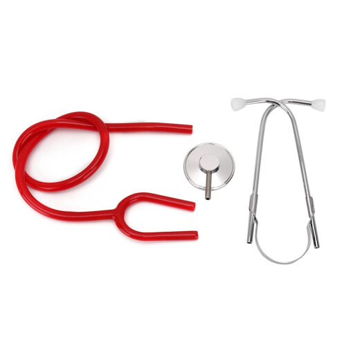 Professionele Single Head Stethoscoop Aluminium Rood