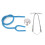 Single Head Stethoscope Aluminium Alloy Heart Lung Sky Blue 1