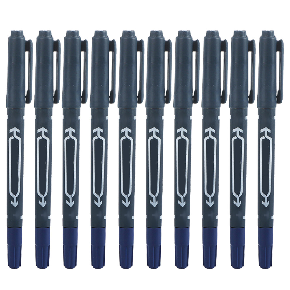 Blue 10Pcs Double End Tattoo Marker Pen