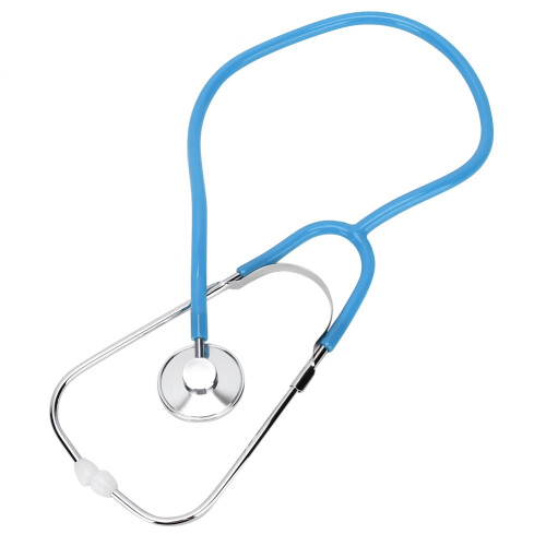 Single Head Stethoscope Aluminium Alloy Heart Lung Sky Blue 2