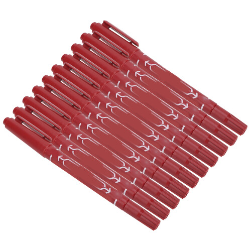 10x Doppelseitiger Tattoo-Marker (Rot) 1