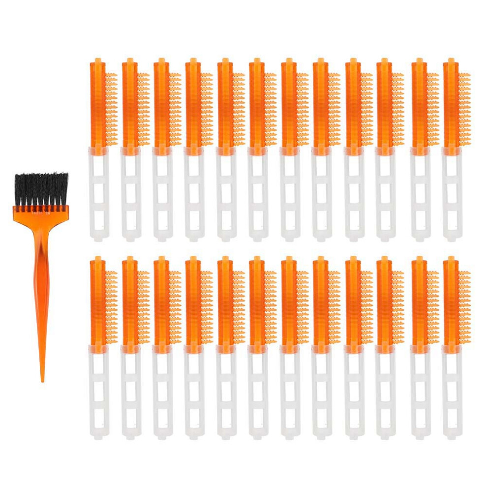 Orange Wavy Curly Hair Roller Perm Rod Transparent
