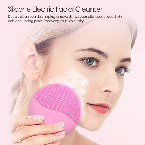 Spazzola Facciale Silicone Ricaricabile USB con Massaggio 2