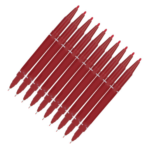 10x Doppelseitiger Tattoo-Marker (Rot) 2