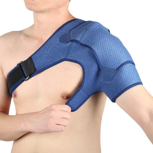 Navy blue fork design compression shoulder pad L Size 2