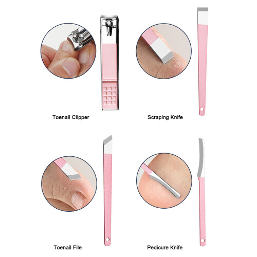 18pcs Manicure/Pedicure Tool Kit: Clippers, Scissors, Needle, File 2