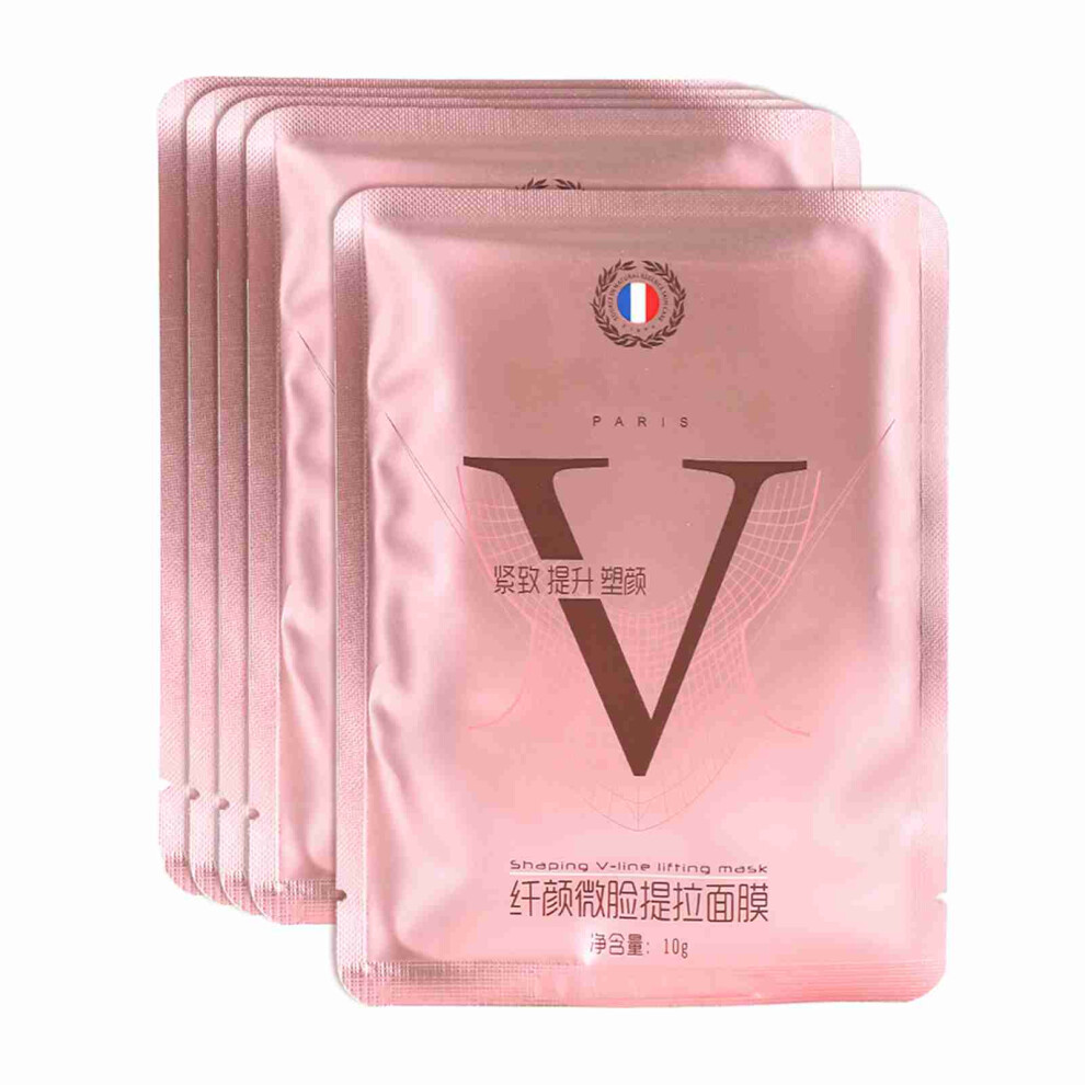 V Shaped Face Mask Chin Slimming Nourishing Firming Skin Mask (5pcs)