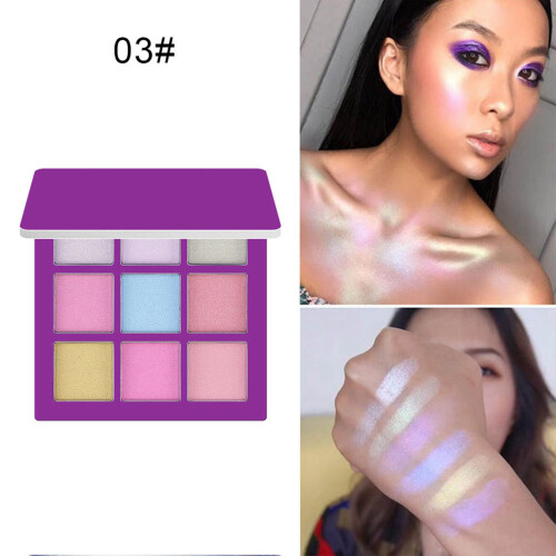 9-Farbige Eyeshadow-Palette Matte Glitzer 1