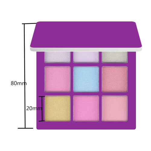 9-Farbige Eyeshadow-Palette Matte Glitzer 2