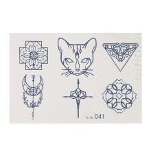 Wasserdichte Selbstklebende Tattoo-Aufkleber Temporär Muster 041#
