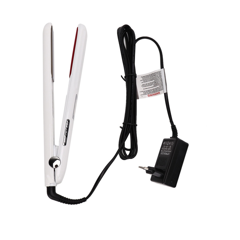 White Ultrasonic Infrared Hair Straightener Cold Wave