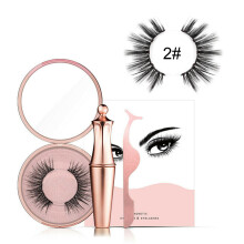 Magnetischer Flüssig-Eyeliner-Wimpern-Makeup-Set mit Pinzette #02