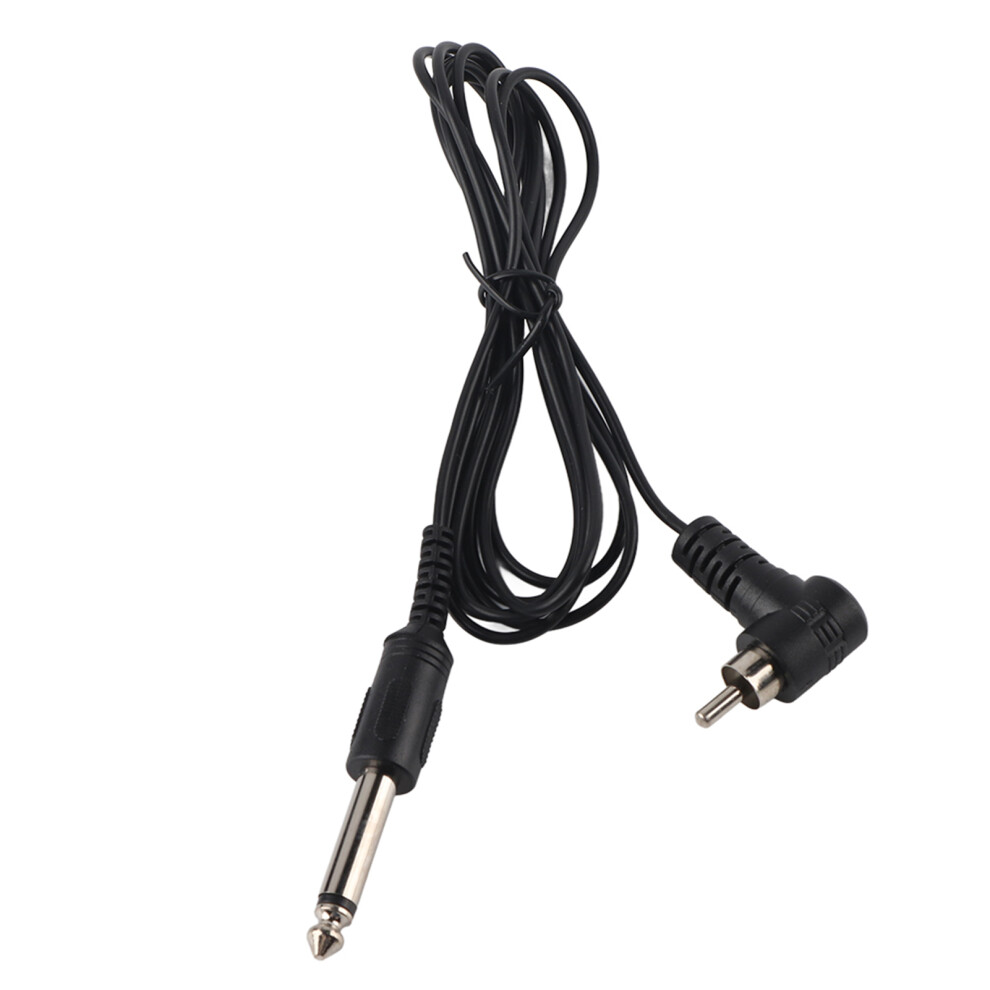 Tattoo Machine Ultra Fine Hook Line RCA Right Angle Elbow Cord Black