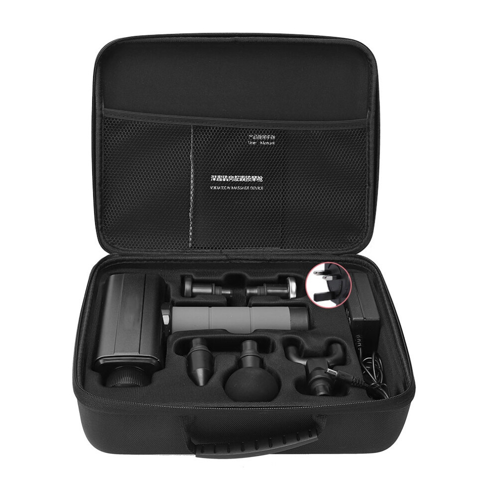 Black Electric Deep Muscle Massage Therapy Fascia Gun Body Massager