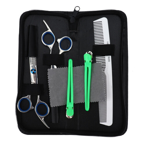 5x Friseurschere Haarschneide-Set mit Kamm 2
