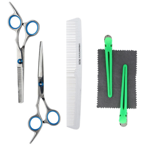 5x Friseurschere Haarschneide-Set mit Kamm 1