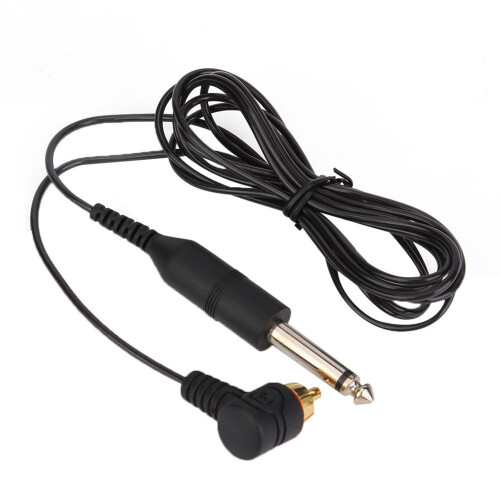 Tattoo Machine Ultra Fine Hook Line RCA Elbow Cord Black 2