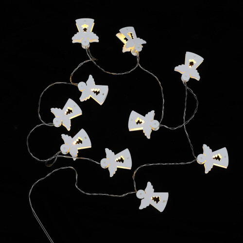 Adorable Light String Angel Shape Light Wood 1pack 2