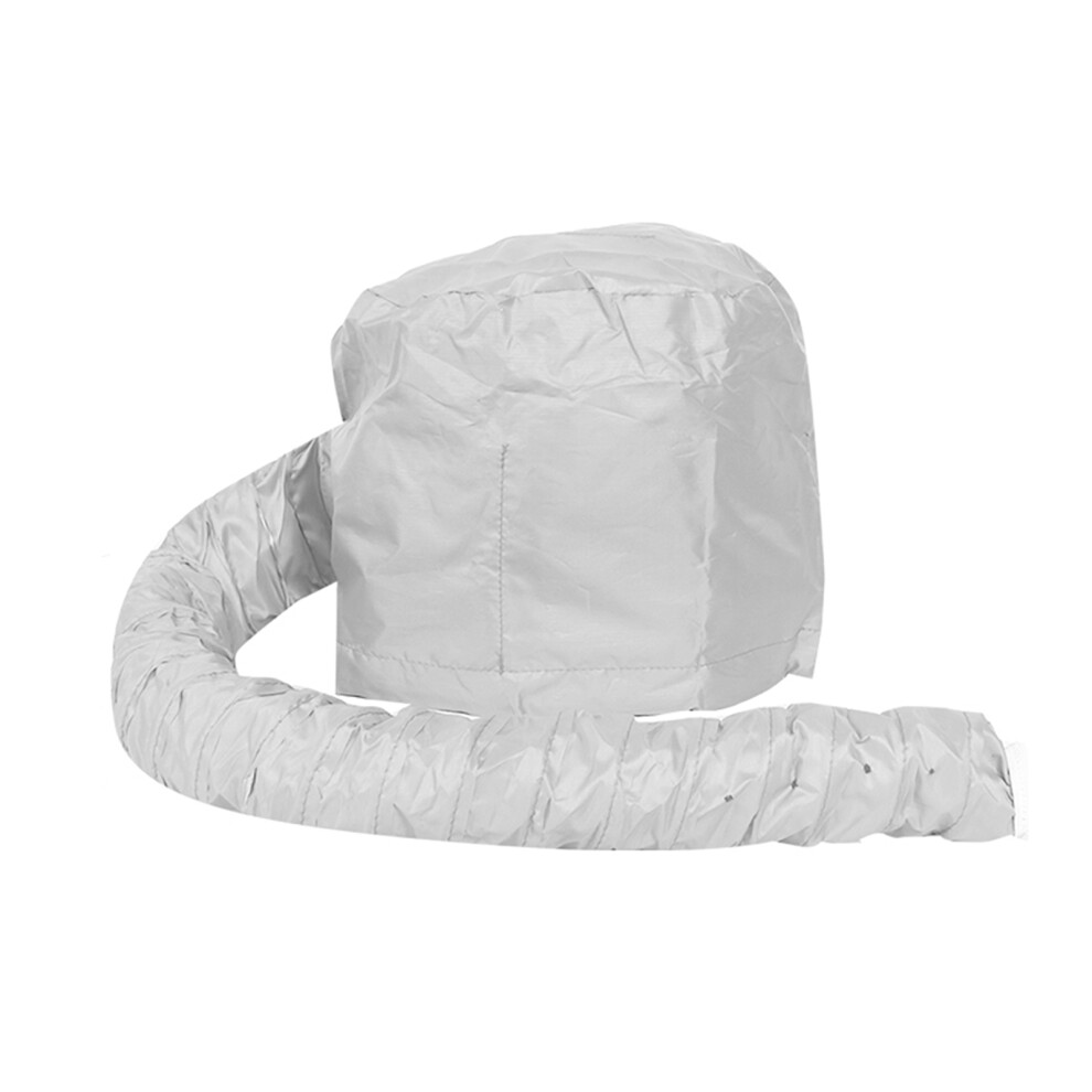Silver Portable Hair Drying Cap Hat Hair Blow Dryer Bonnet Attachment