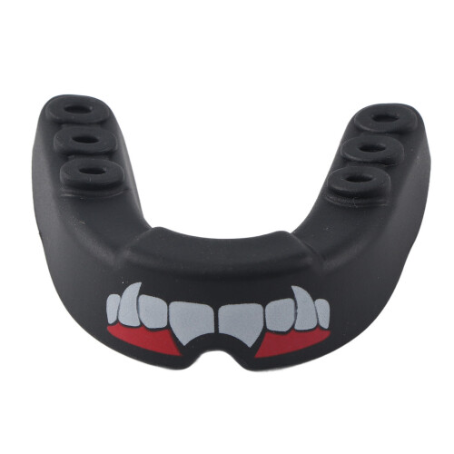 Professional Mouth Guard Teeth Protector for Karate Boxing (Black)