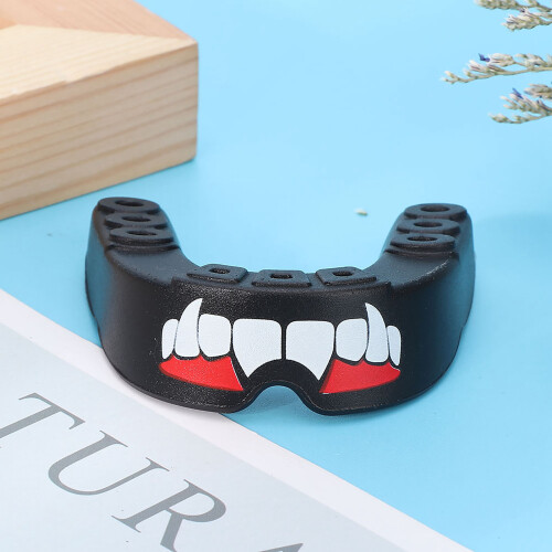 Professional Mouth Guard Teeth Protector for Karate Boxing (Black) 2