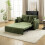 Living And Home 2 Seater Sofa Bed with Cup Holders and Pillows 6