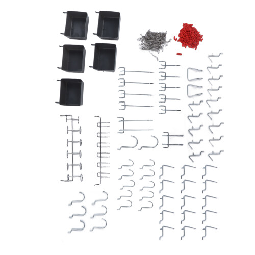 114-teiliges Pegboard-Haken-Sortiment für die 1