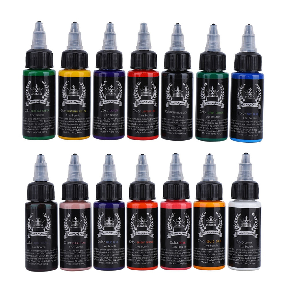 30ml Bottle 14 Colors Tattoo Makeup Ink Pigment