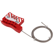 Premium Stainless Steel Lockout Cable Lock 6.56ft Reusable 5 Lock Positions