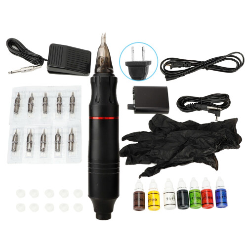 Tätowierungs-Set: Stift, Liner, Shader, Nadeln (Schwarz) 2