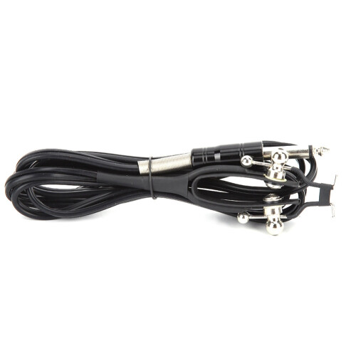 1.8m Tattoo Power Supply Silicone Clip Cord Black 2