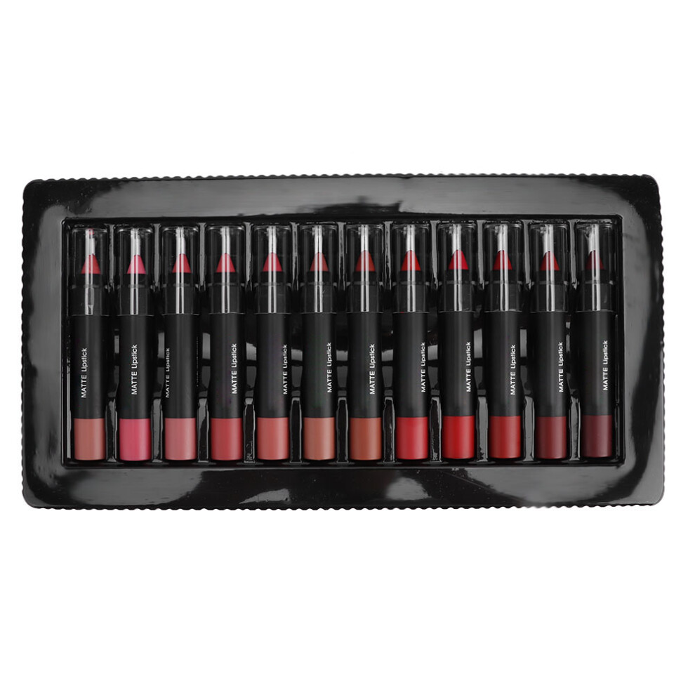 12pcs/set Matte Lipstick Waterproof Lip Gloss Cosmetic