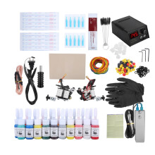 Tattoo-Set für Anfänger: Maschine, Tinte, Shader