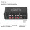Bidirectional 4-Way Stereo Audio Switcher RCA 2 Out Selector 6