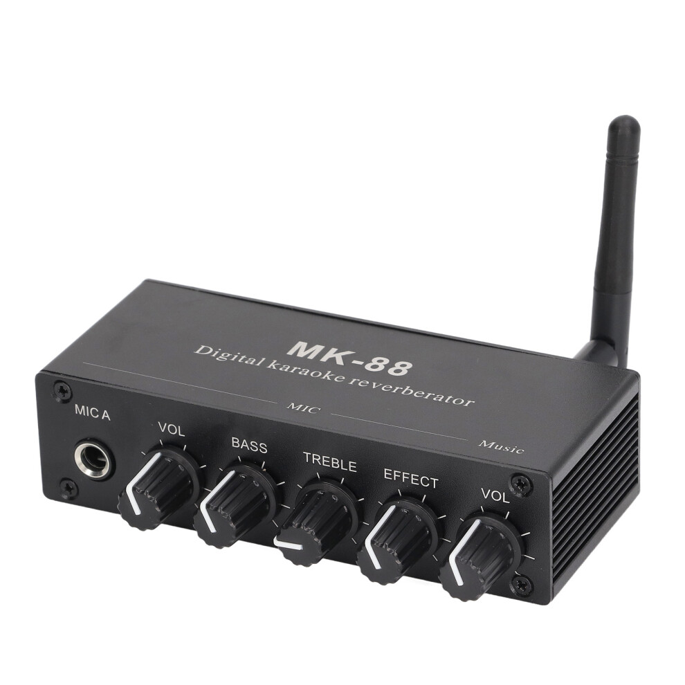 Digital Reverberator Stereo Amplifier Bluetooth 5.0 Dual Mic Input Dc 12V 8051357157710