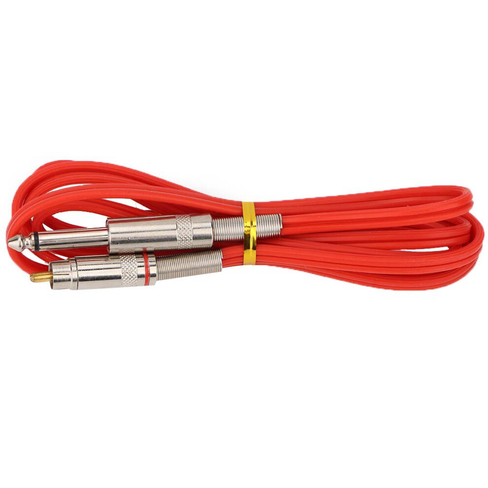 Red 1.8M Soft Silicone Tattoo Rca Connector Clip Cords