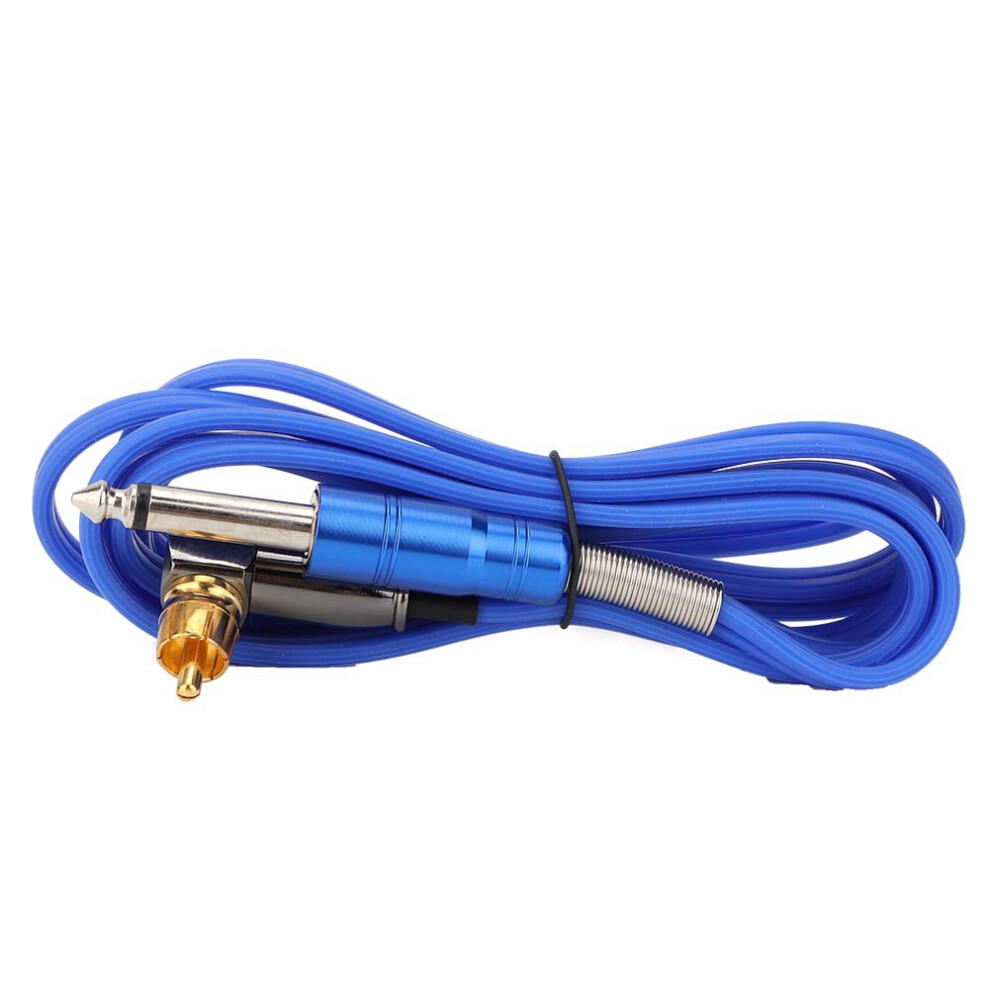 Blue 1.8M Soft Silicone Right Angle Rca Tattoo Clip Cords (Blue)