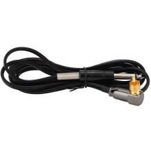 1.8m Zwart Soft Silicone Rechterhoek RCA Tattoo Clipkabel