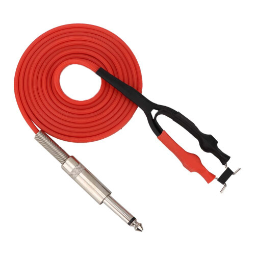 1,8m Silikon-Klemmkabel Tattoo-Haken (Rot) 1