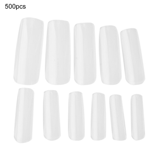 500 st. kunstnagels super dun transparant DIY