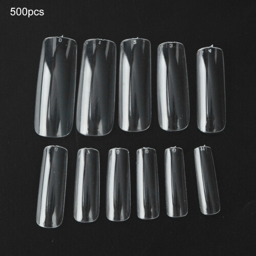 500 st. kunstnagels super dun transparant DIY 2