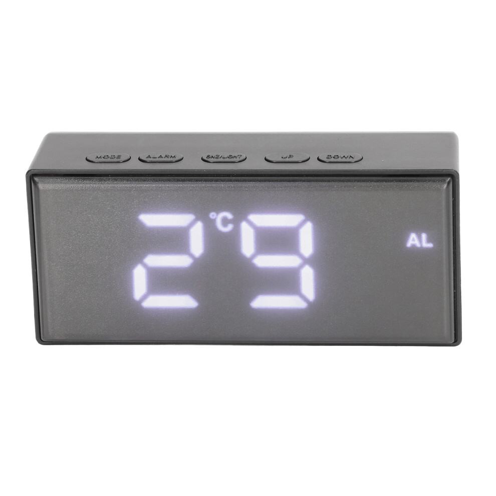 Digital Backlit LED Mirror Alarm Clock for Bedroom, 3.1 x 10.5cm, White-image-OPC-PMM7VJN-NEW