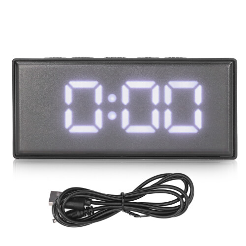 Weiße Digitaluhr 3,1  10,5  4,7 cm LED-Spiegel 1