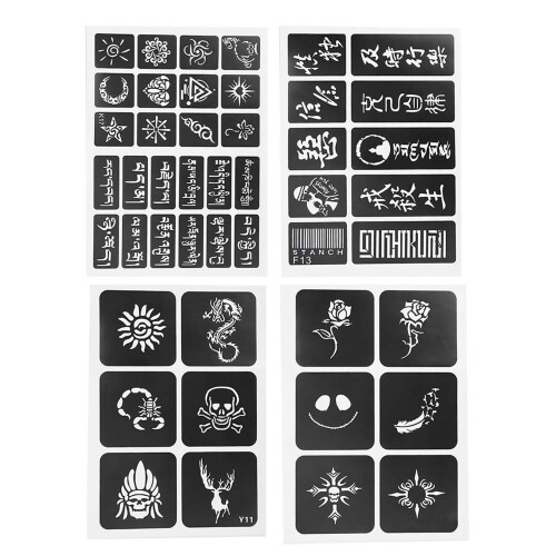 Semi-Permanent Small Tattoo Stencil Airbrush Template